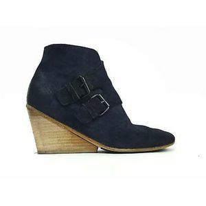 Marsèll Blue Distressed Suede Leather Ankle Boots